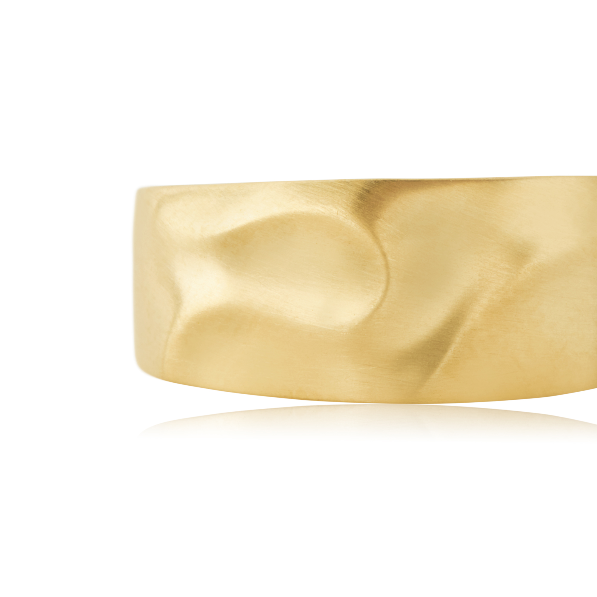 Wide gold wedding band