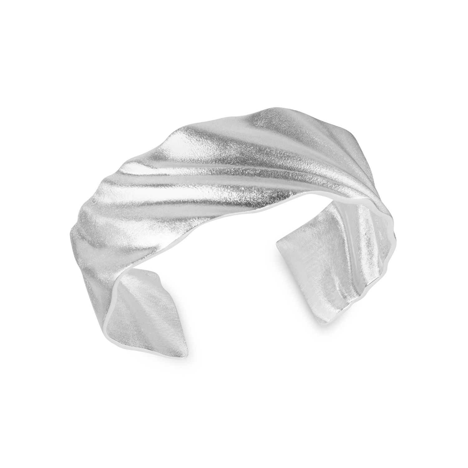 Pleats silver bracelet