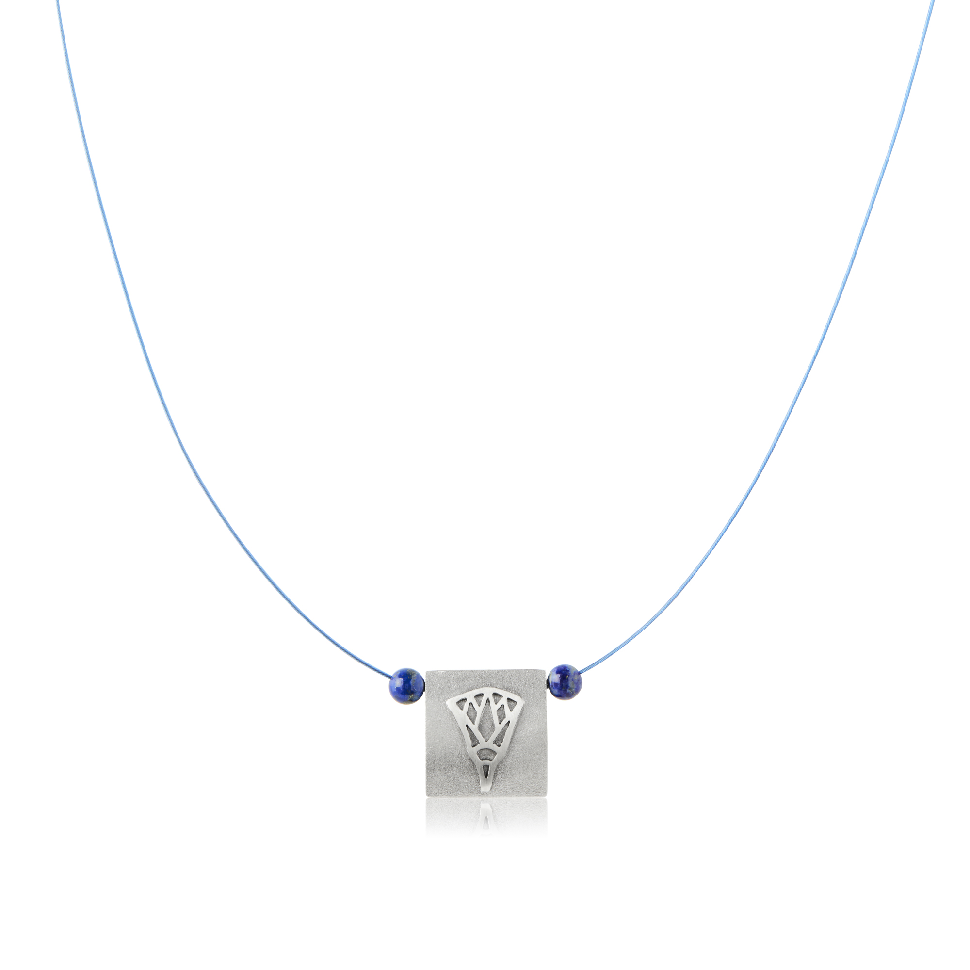 Two faces piece necklace (lotus-ankh)