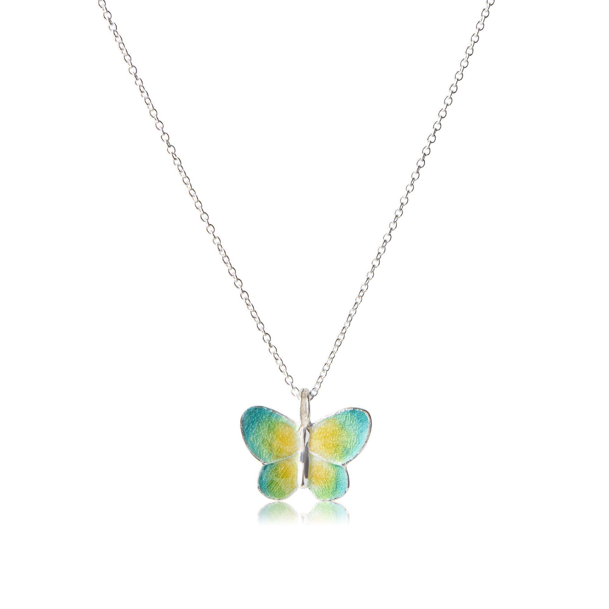 BUTTERFLY enameled necklace