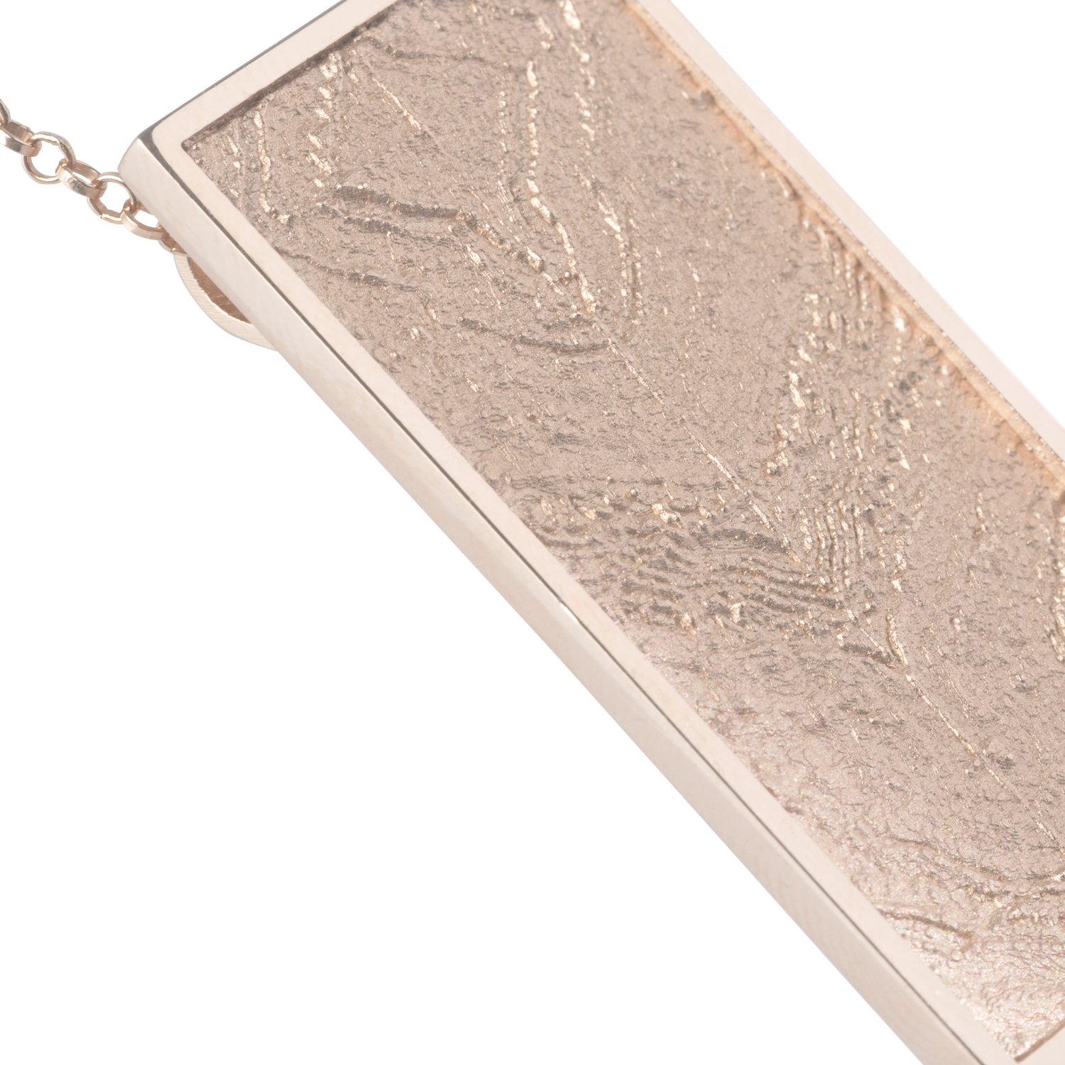 Mies rose gold plated silver pendant