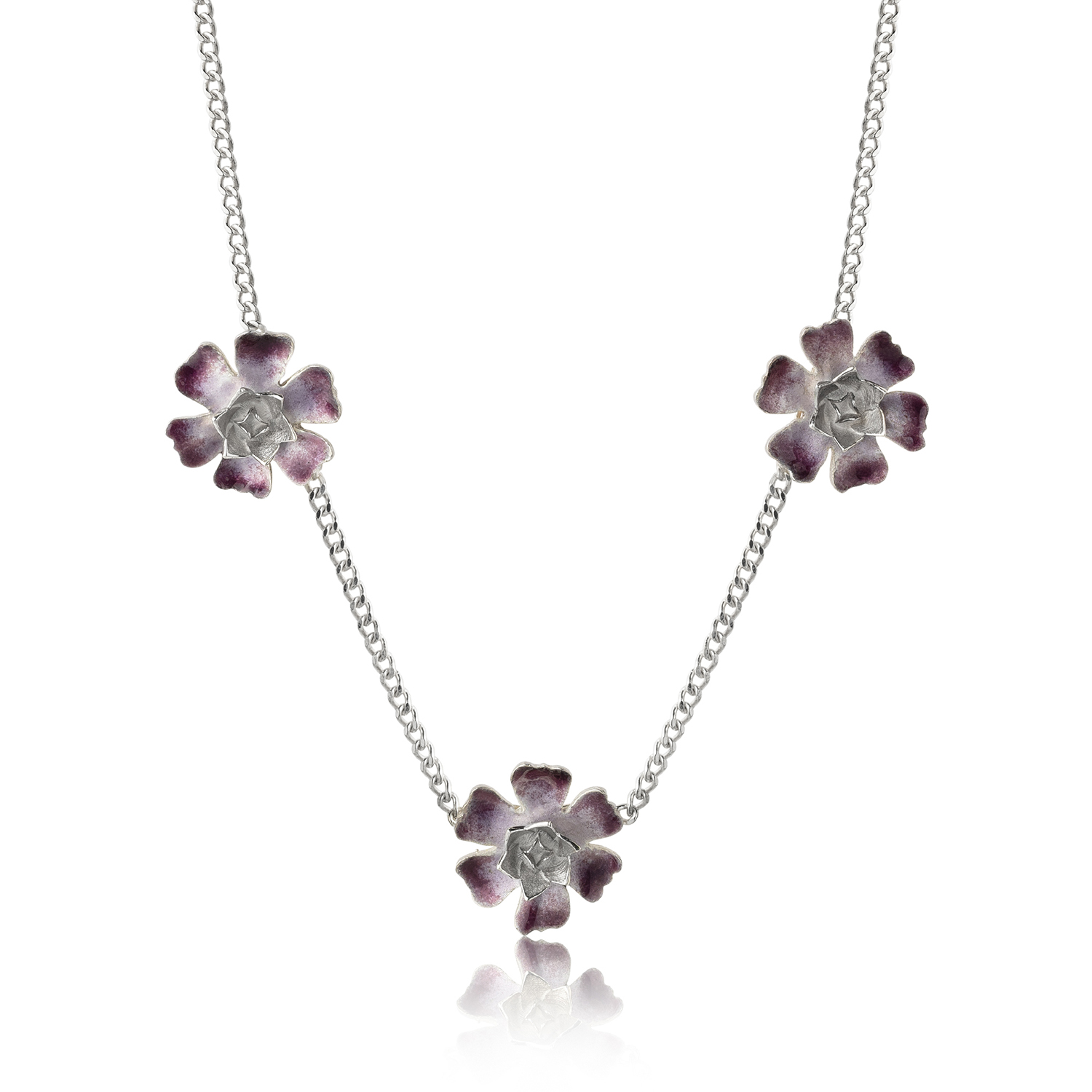Purple Magnolia necklace