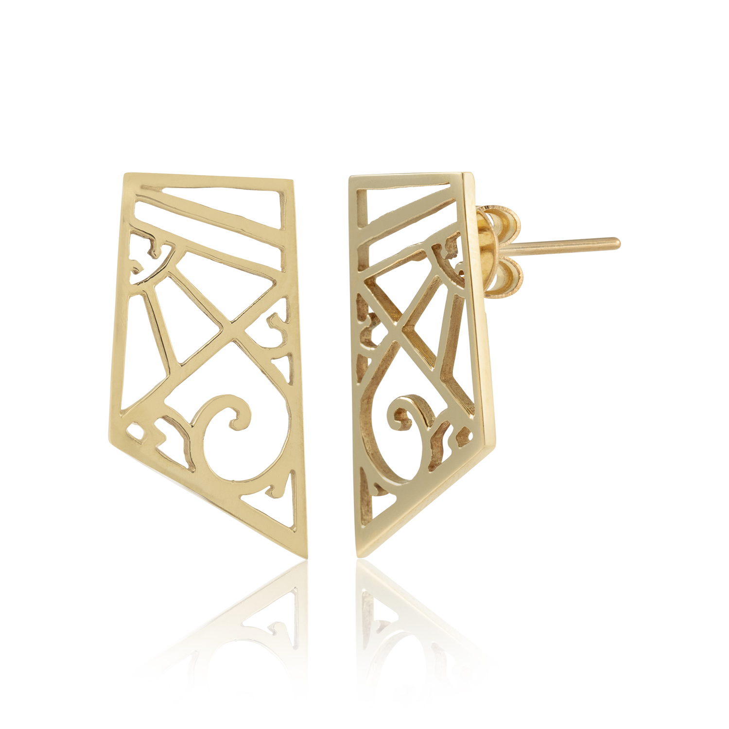 Gold Modernism earrings