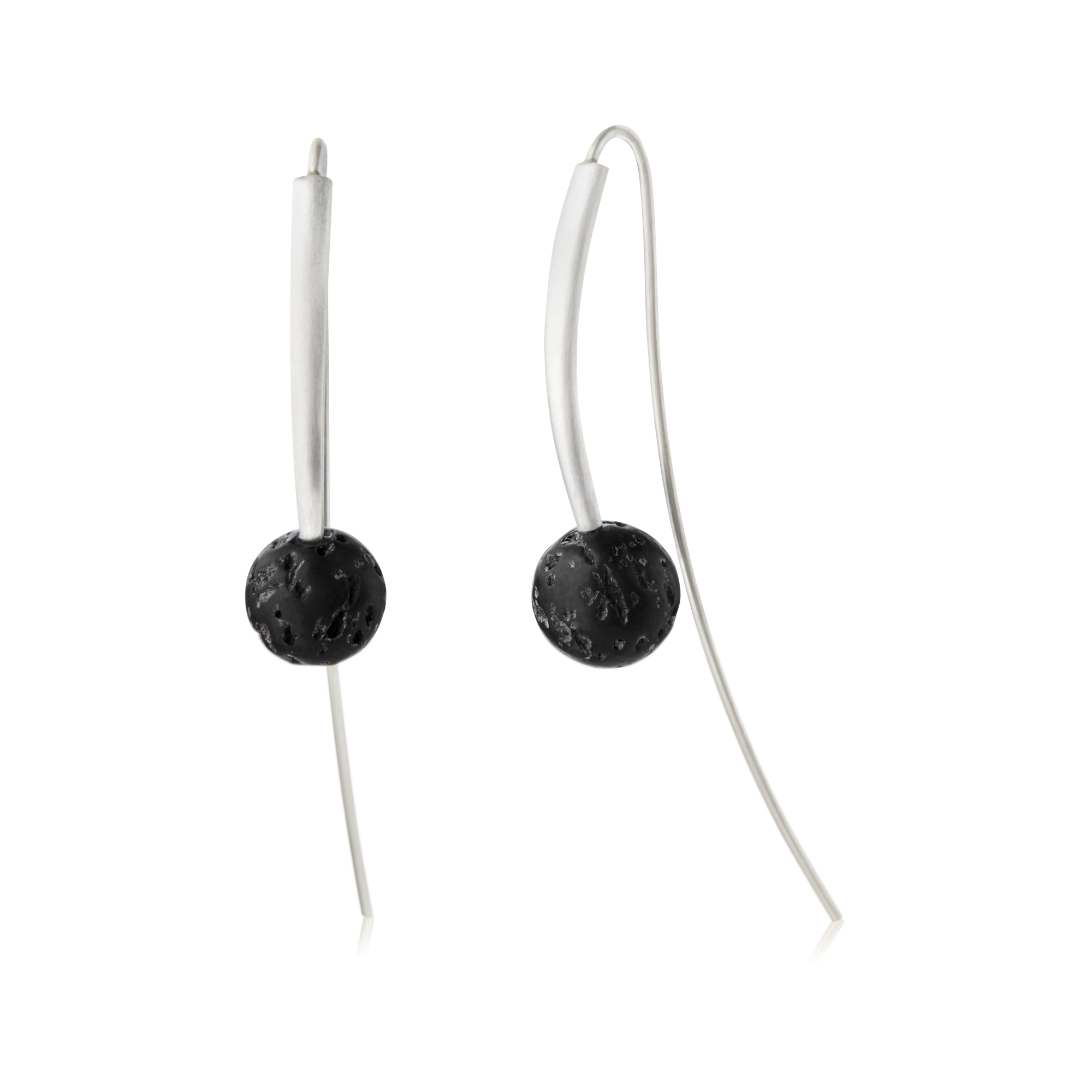 Volcanic rock earrings