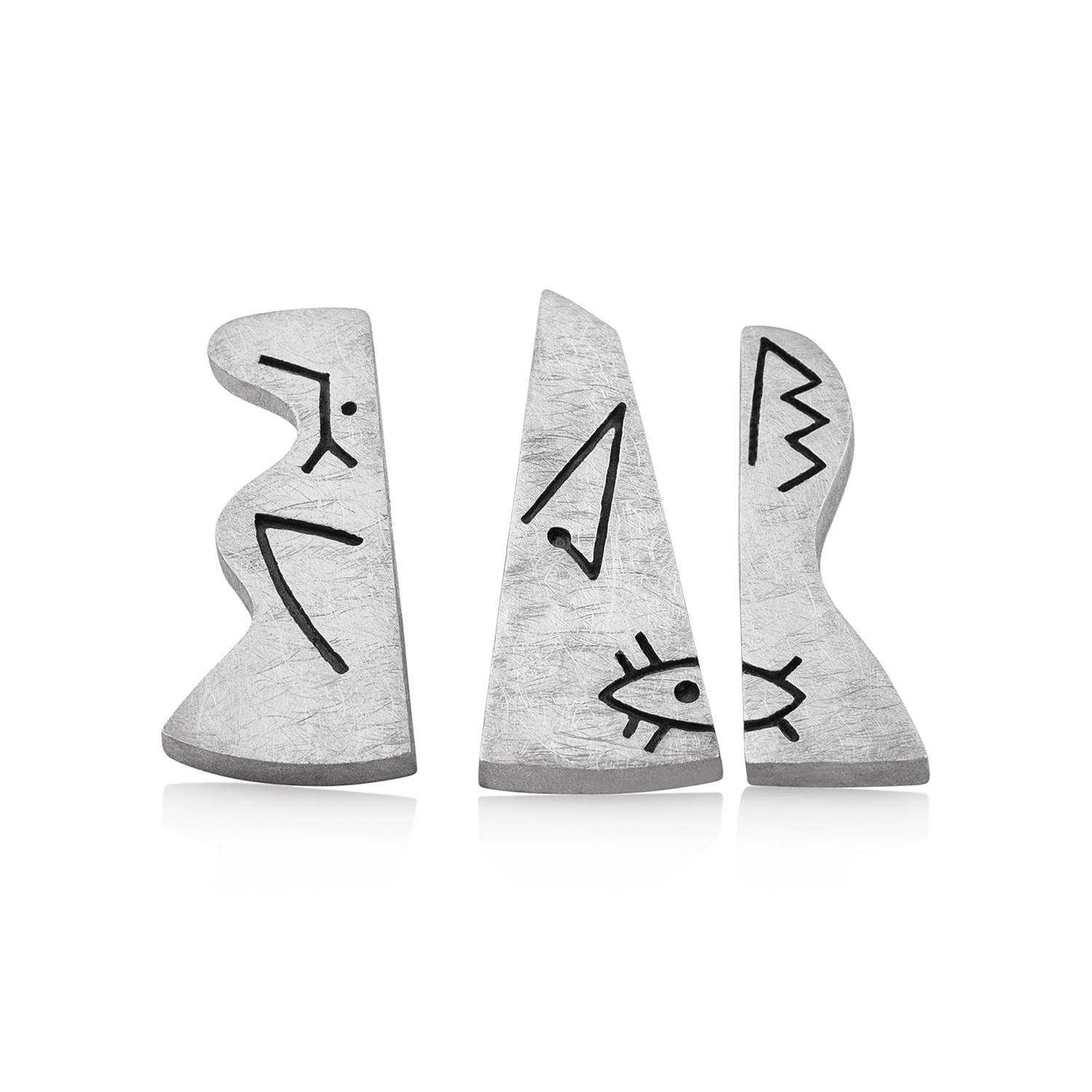 3 pieces Cubism earrings