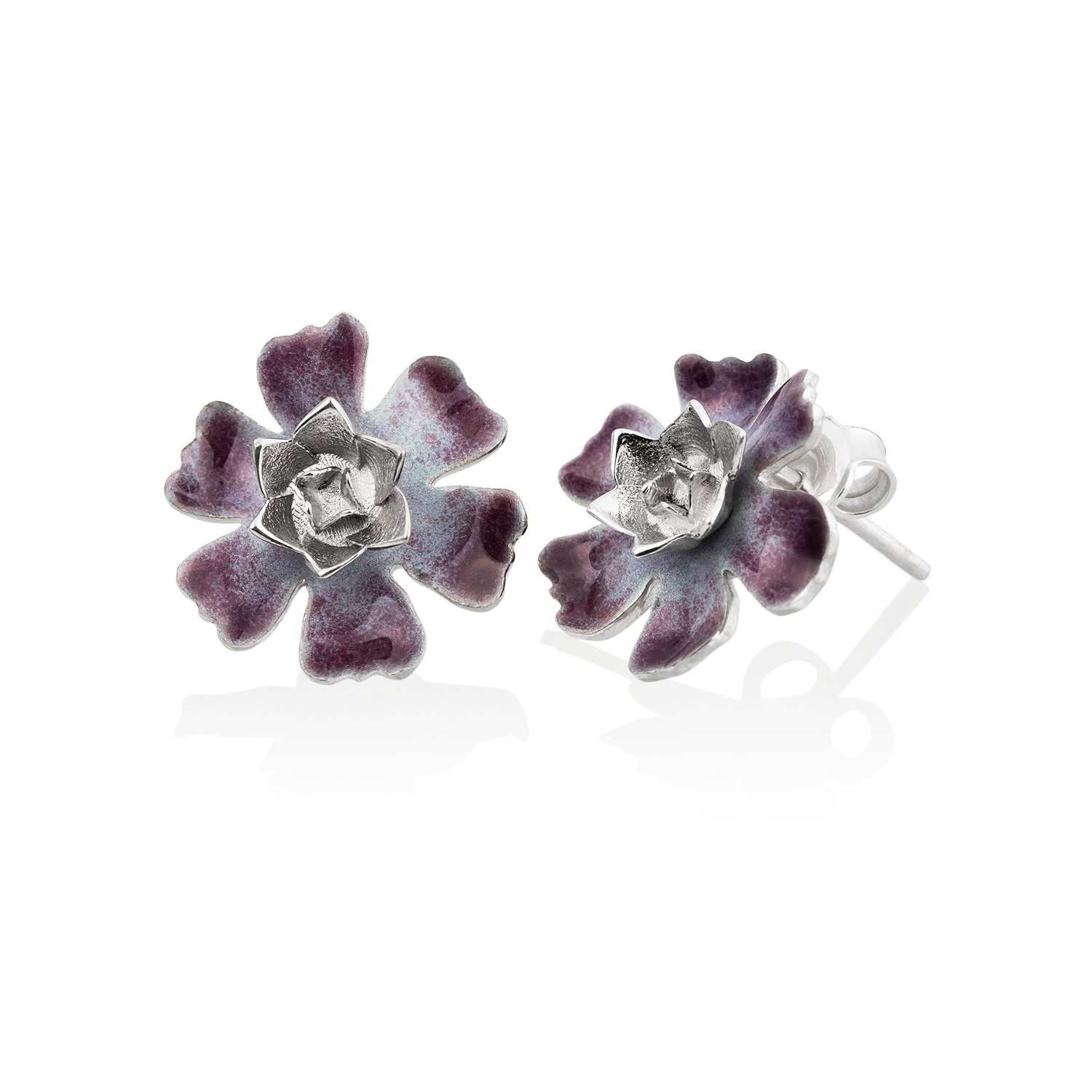 Purple Magnolia earrings